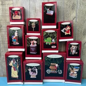 Lot Of 12 Hallmark Vintage 90’s Keepsake Ornaments All New In Box